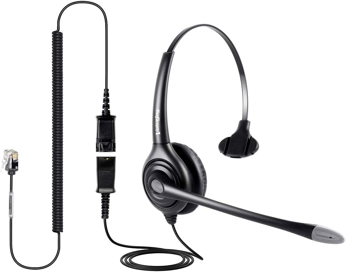 VoiceJoy Monaural Headset with Microphone for Cisco Phones