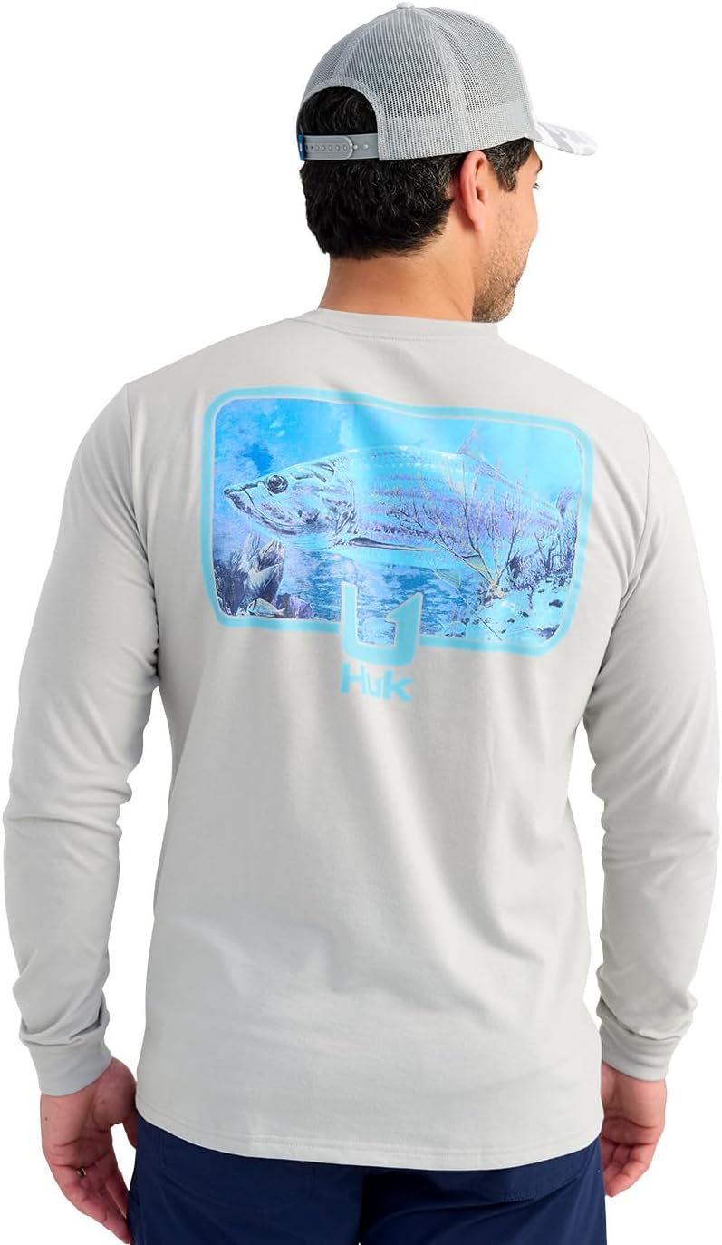 HUK Mens Kc Scott Pocket Tee for Comfortable Fishing Wear