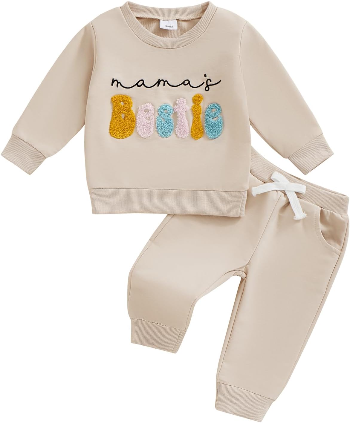 Cozy Embroidered Toddler Girl Sweatshirt Set