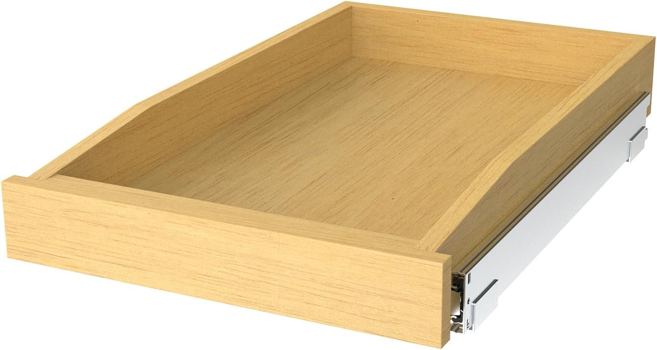 Wooden Pull Out Cabinet Organizer with Heavy Duty Slide Out Drawers