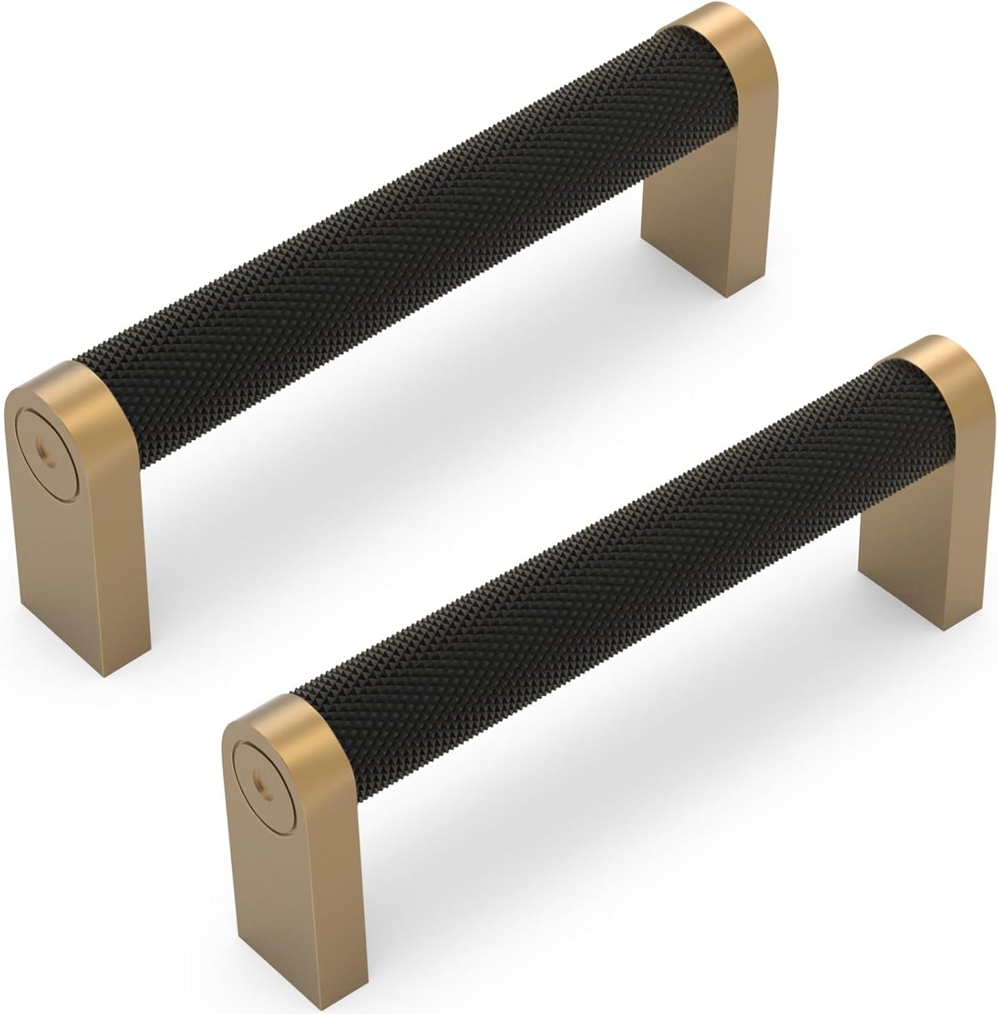 10 Pack Matte Black and Champagne Bronze Cabinet Pulls for Style