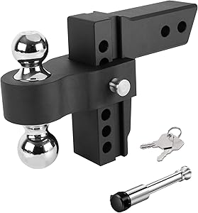 YIZBAP Black Adjustable Trailer Hitch for Heavy Duty Towing