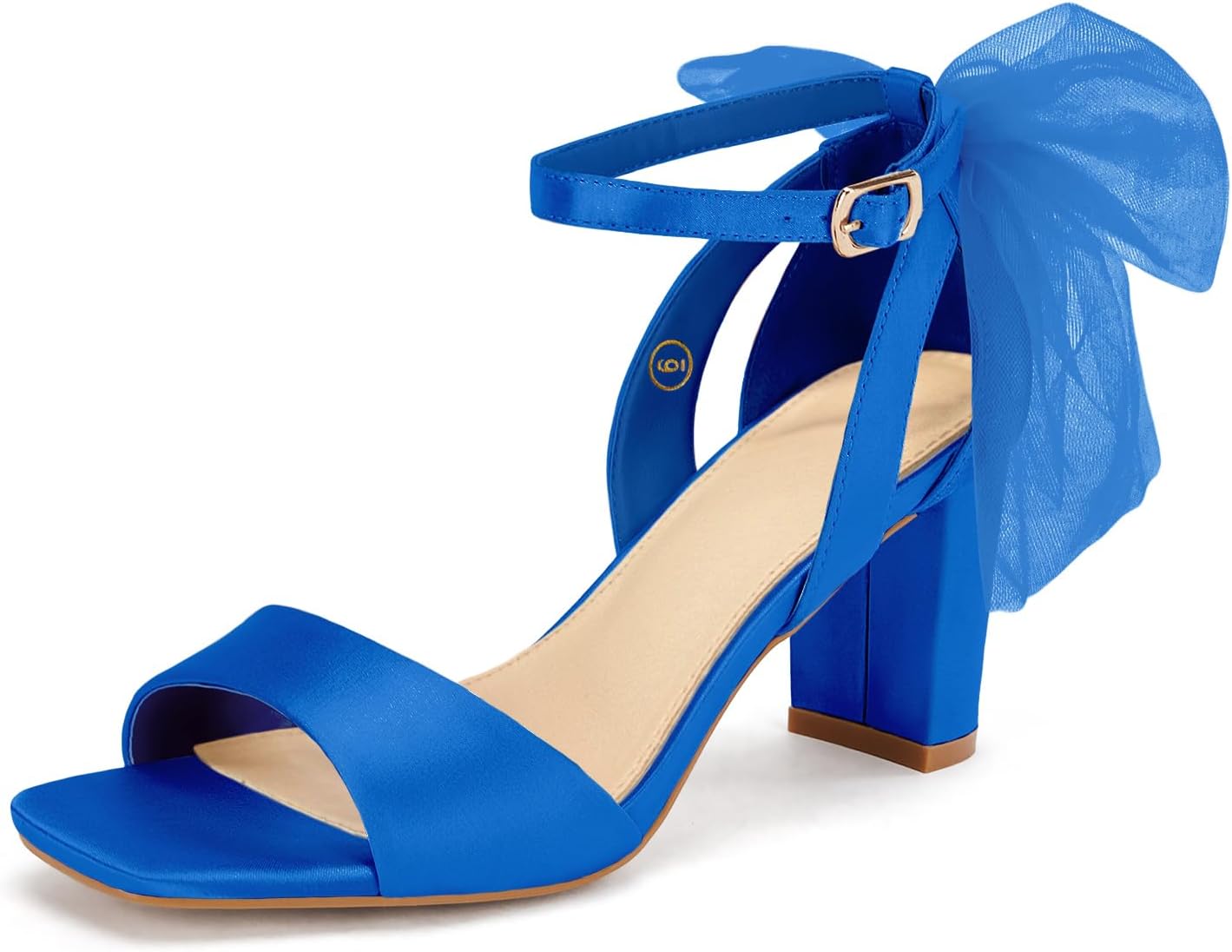 Coutgo Women's Bow Tie Heeled Sandals for Elegant Occasions