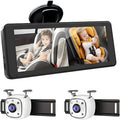 2 Way Baby Car Camera 6.86 in HD Monitor - Dual View Safety