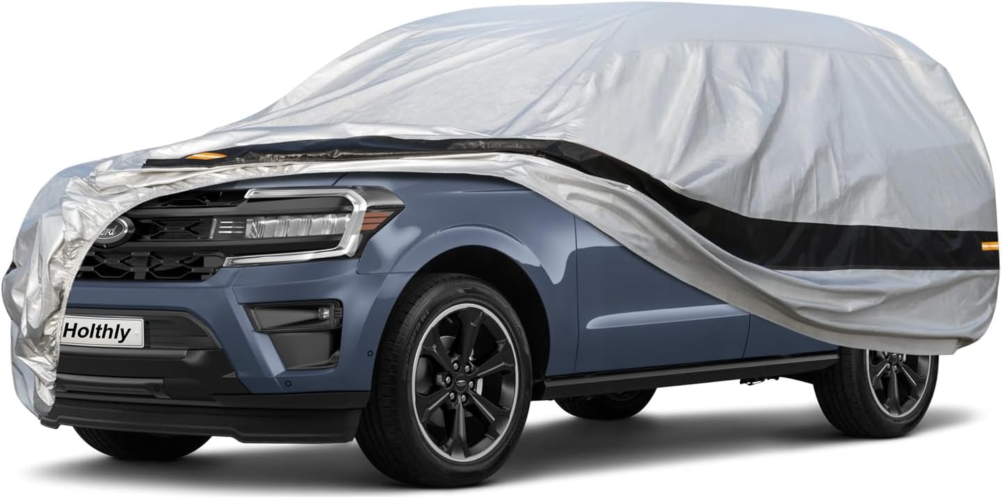 Holthly 10Layer Car Cover Waterproof for Large SUV Protection