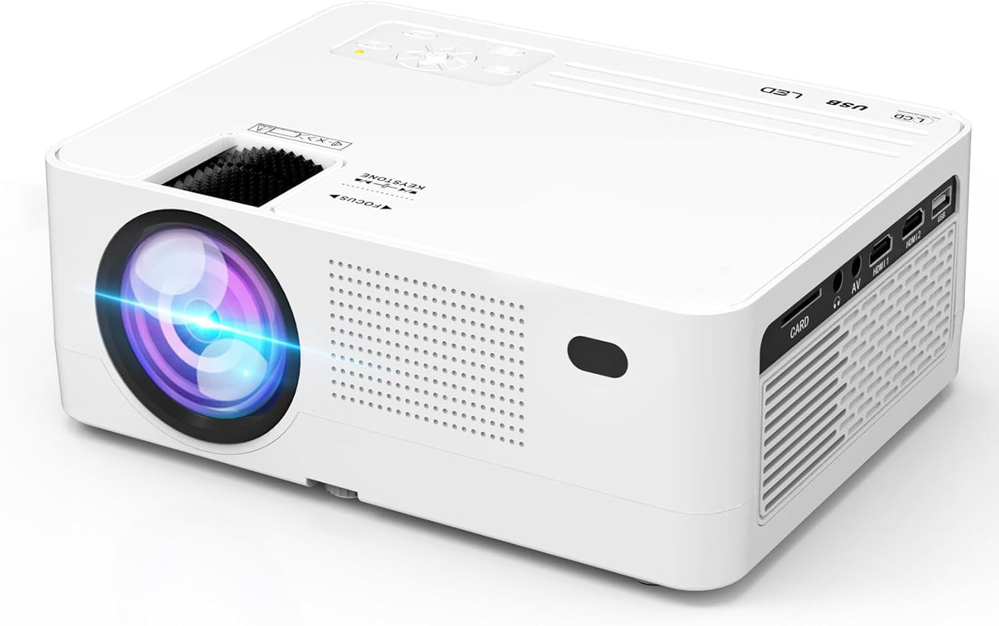 Crystal Clear 1080P WiFi Projector - 300 Display, 4K Supported