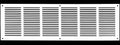 HVAC Premium 30 x 8 Flat Stamped Steel Return Air Grille