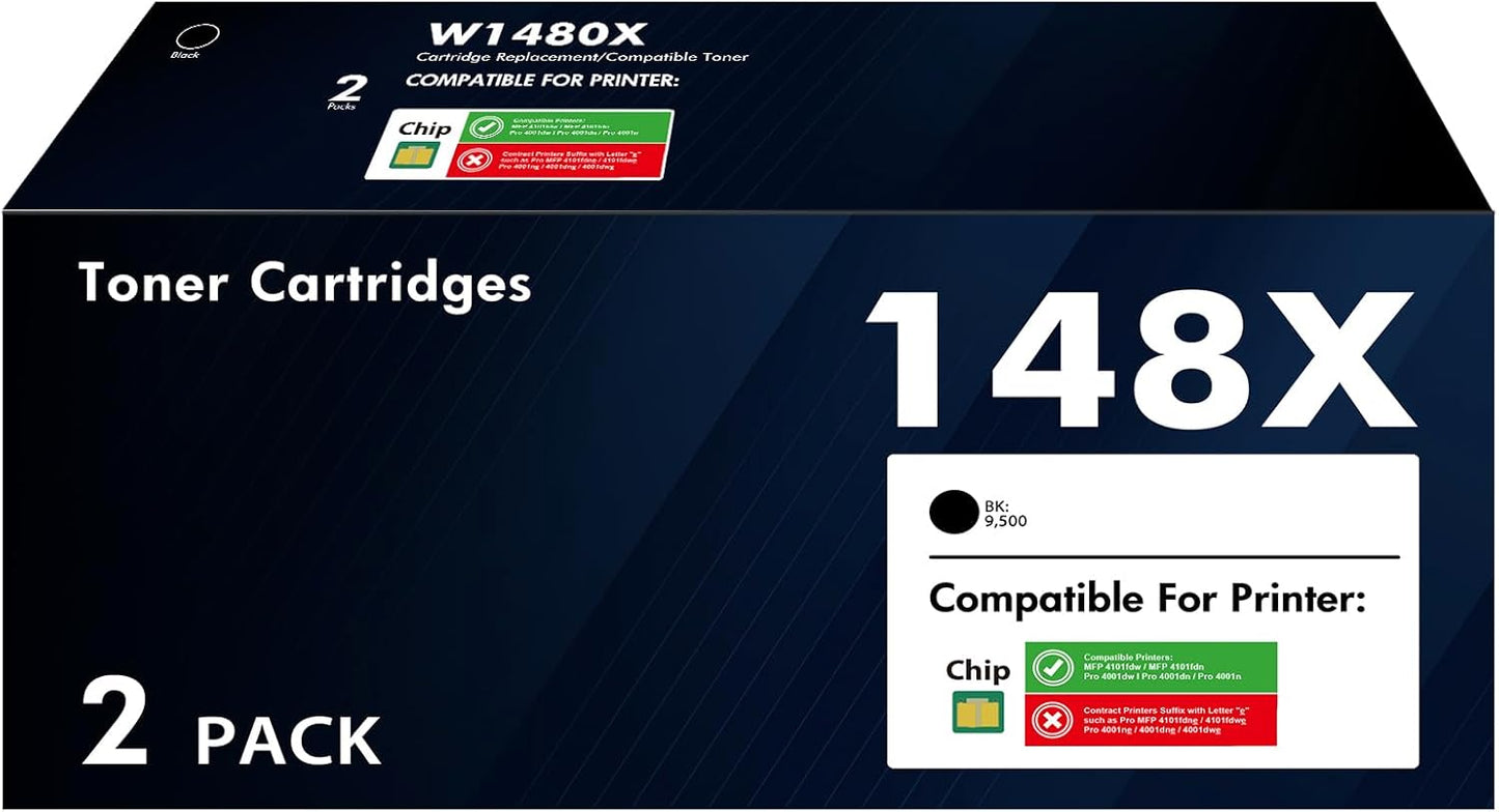 148X Toner Cartridge 148A Compatible Replacement for HP Printers