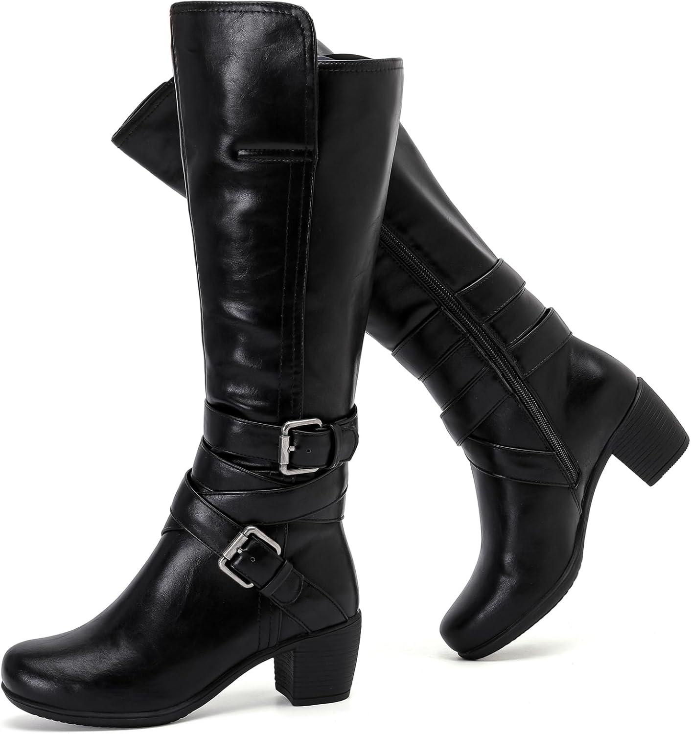 Stylish Women's Knee High Boots with Chunky Heel for Fall