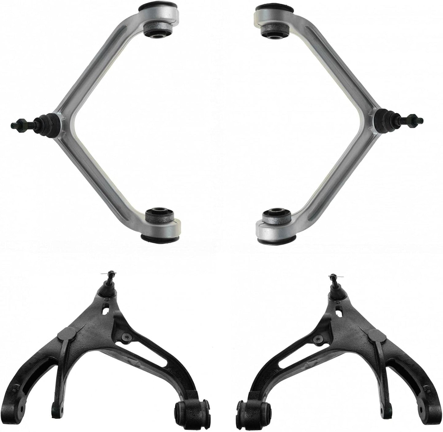TRQ Front Driver & Passenger Side Control Arm Set for Dodge Ram