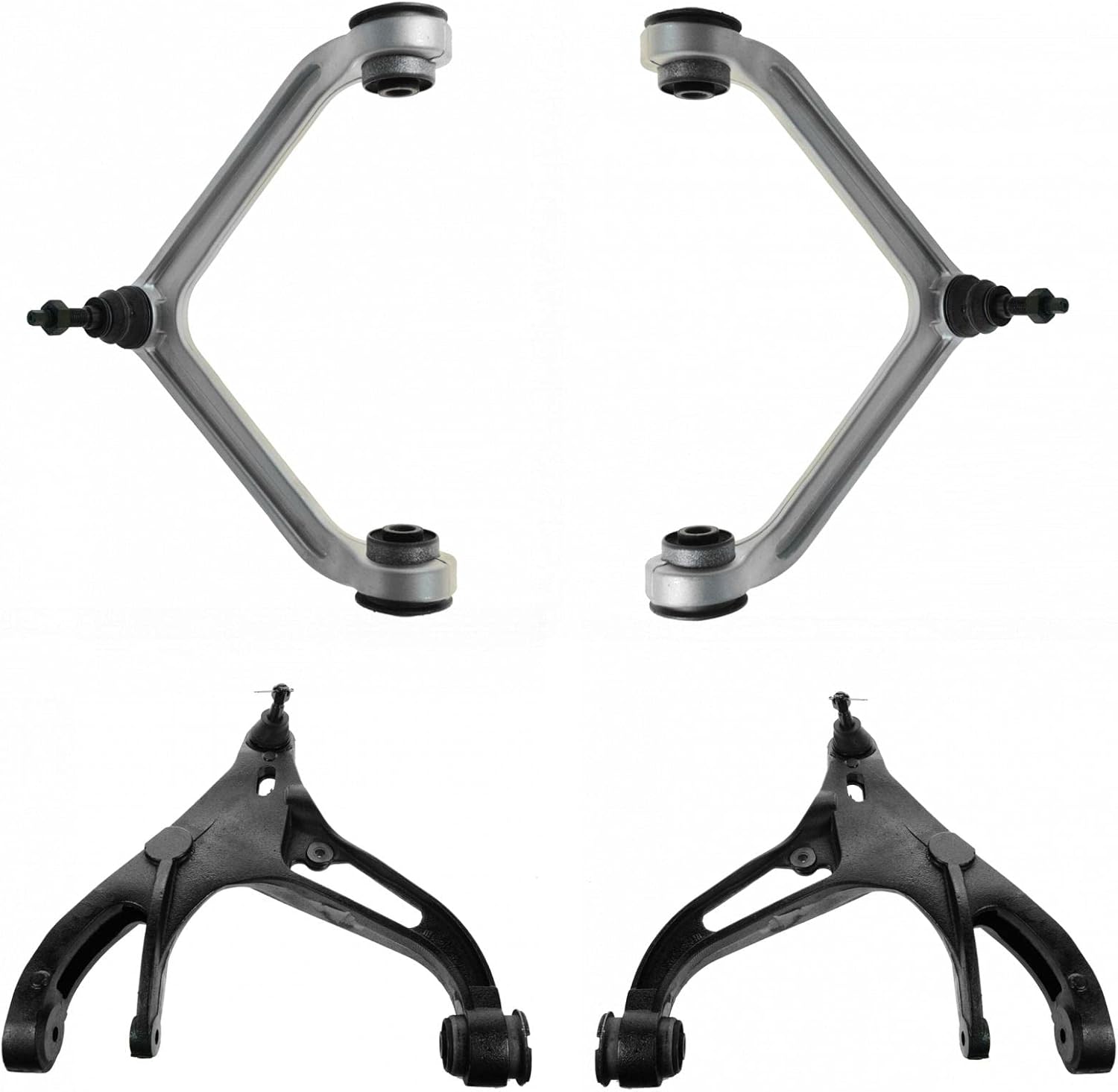 TRQ Front Driver & Passenger Side Control Arm Set for Dodge Ram