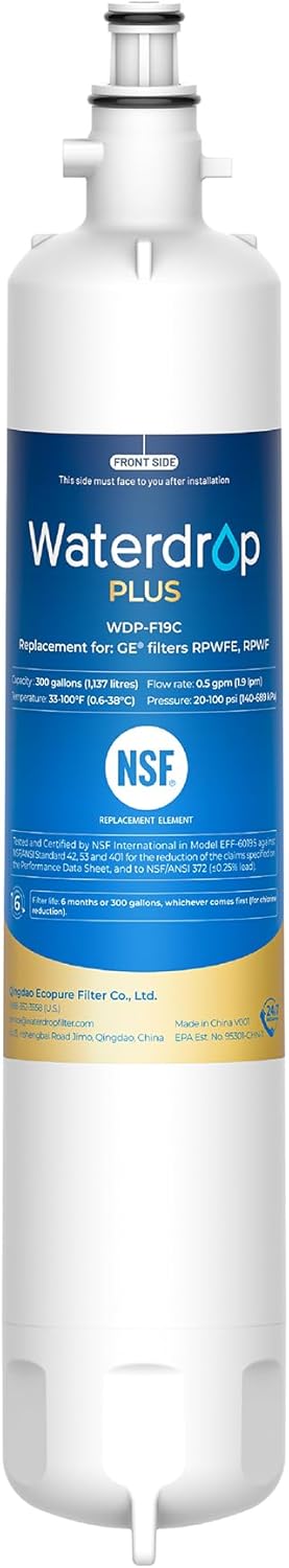 Waterdrop Plus WDP-F19C Replacement Filter for GE Models