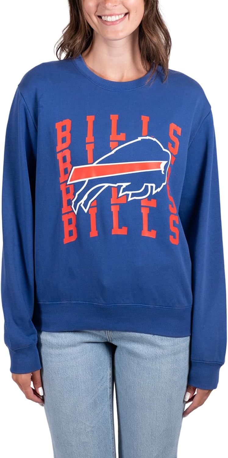 Ultra Game NFL Women's Extra Soft Snow Fleece Long Sleeve Sweatshirt