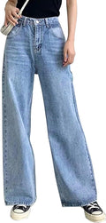 HDLTE Baggy Wide Leg Jeans for Women High Waisted Flare - Trendy Fit