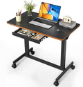 JOY worker Mobile Standing Desk 35in - Compact Rolling Sit-Stand Desk