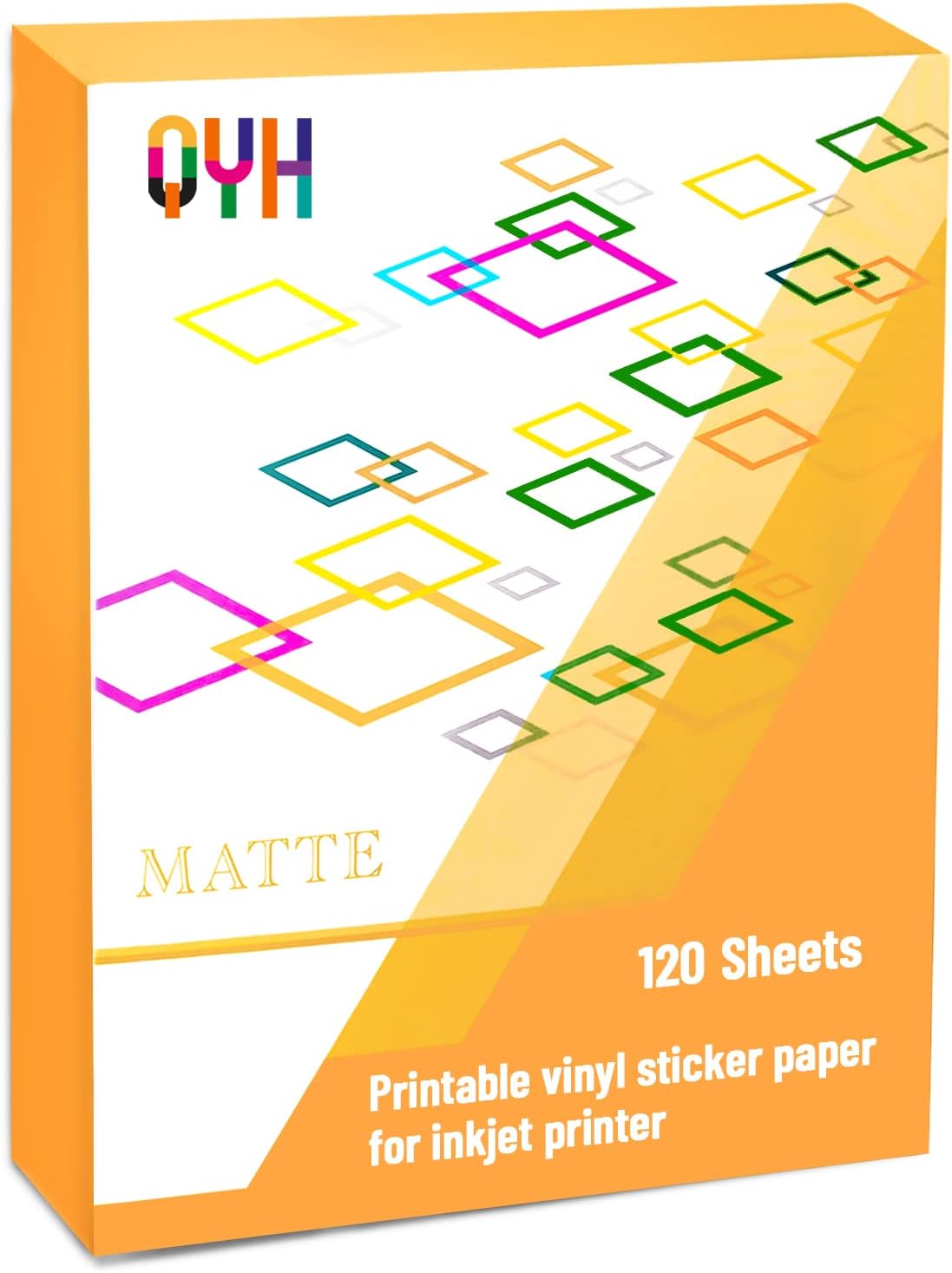 Waterproof Matte White Vinyl Labels by QYH - 120 Sheets!