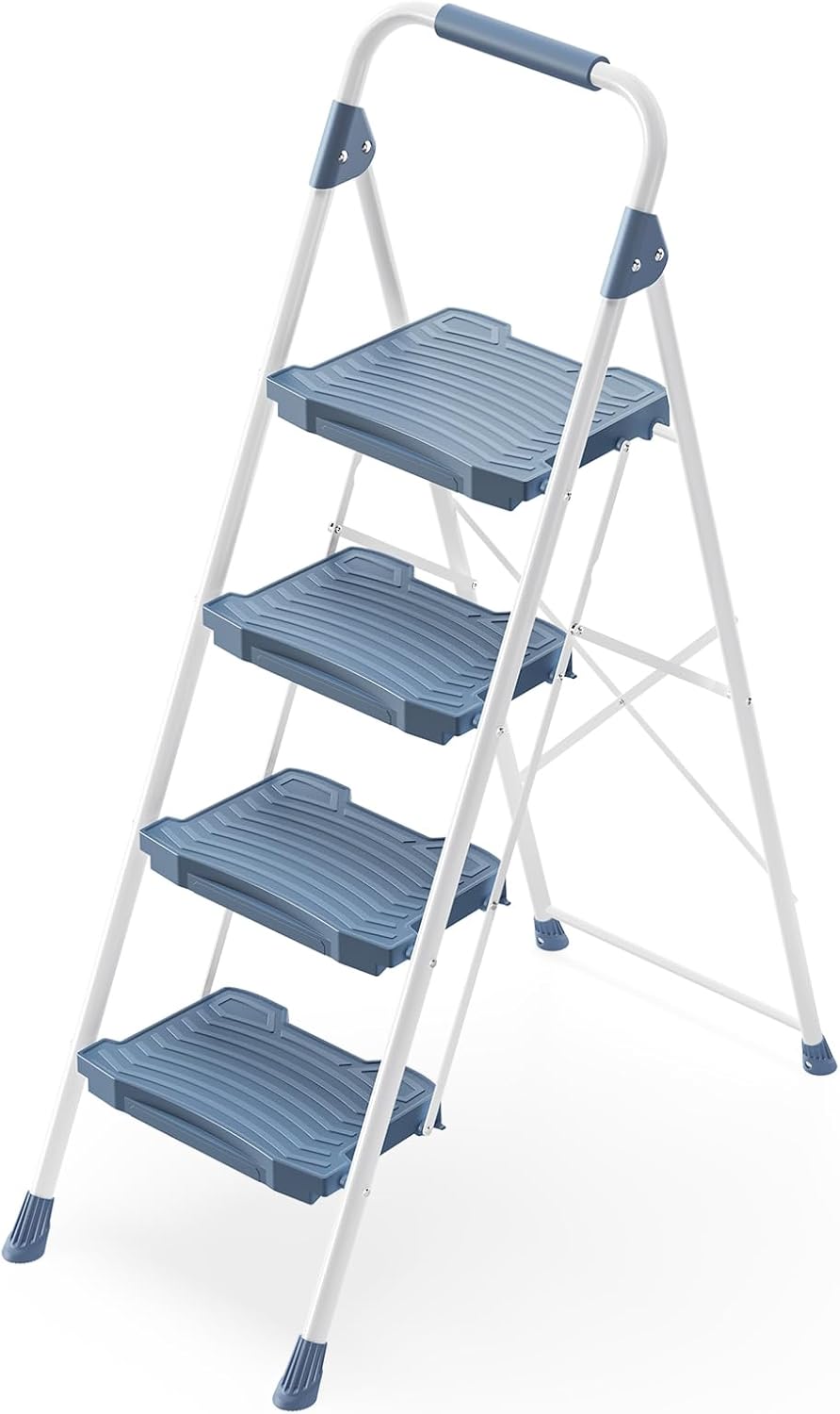 KINGRACK 4 Step Ladder with Handrail for Home and Garage Use