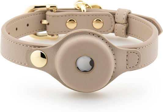 Cupertino Dog Collars with Tracker Holder - Stylish Vegan Leather