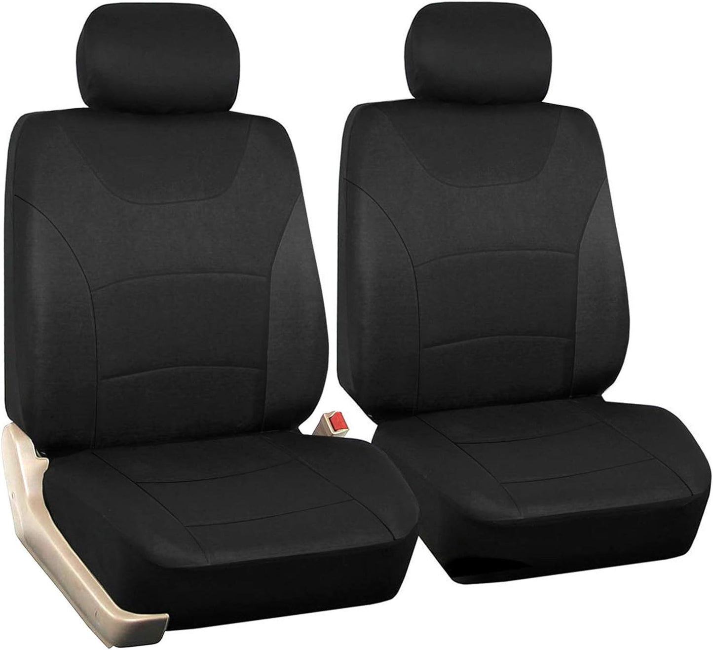 CAR DRESS Black Seat Covers - Universal Fit Front Seats
