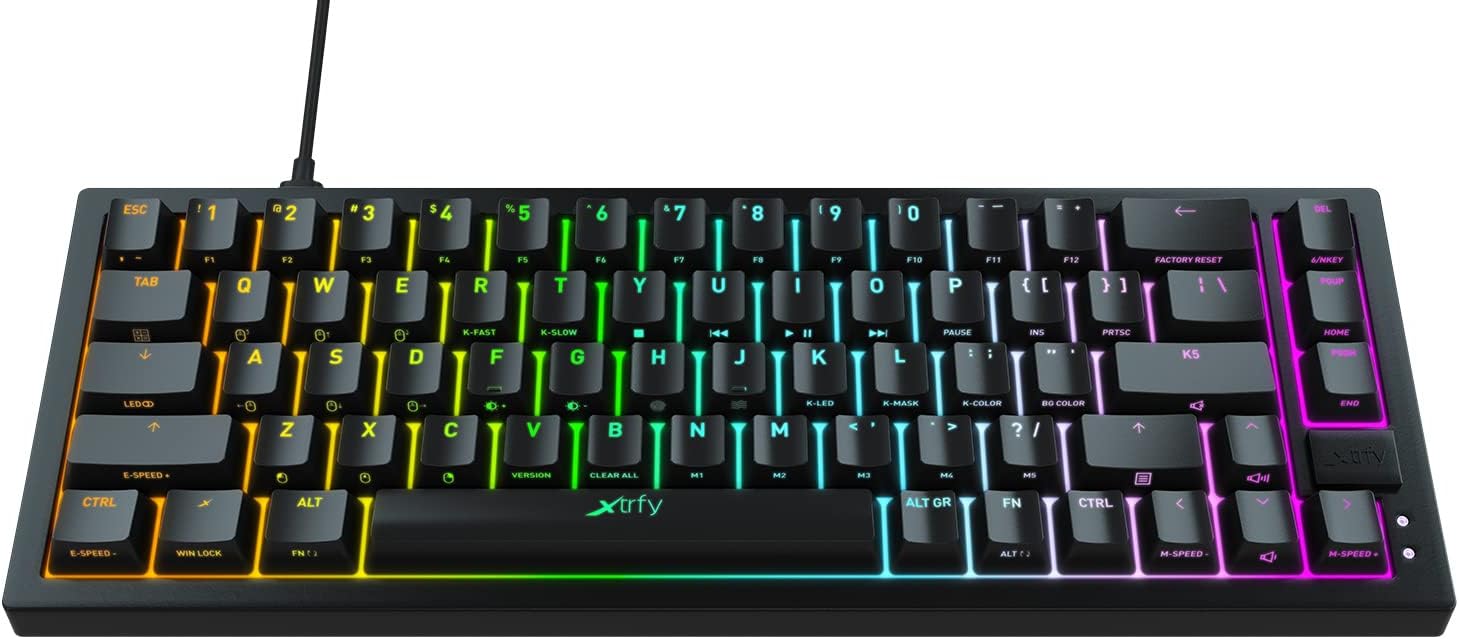 Xtrfy K5 Compact Gaming Keyboard: Sleek RGB Illumination