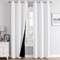 100% Blackout Curtains 84 in Long - Double Layer Thermal Panels