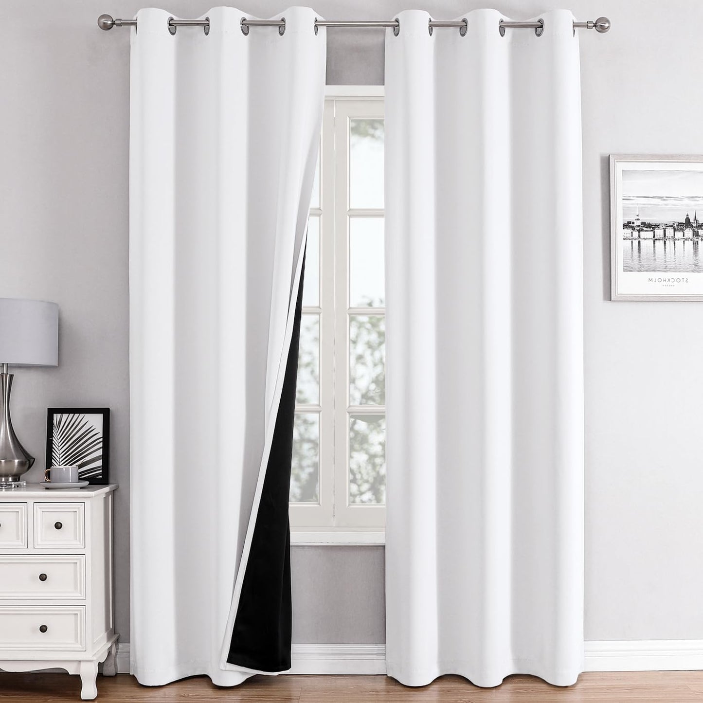 100% Blackout Curtains for Bedroom by ChrisDowa - 78 inch Long