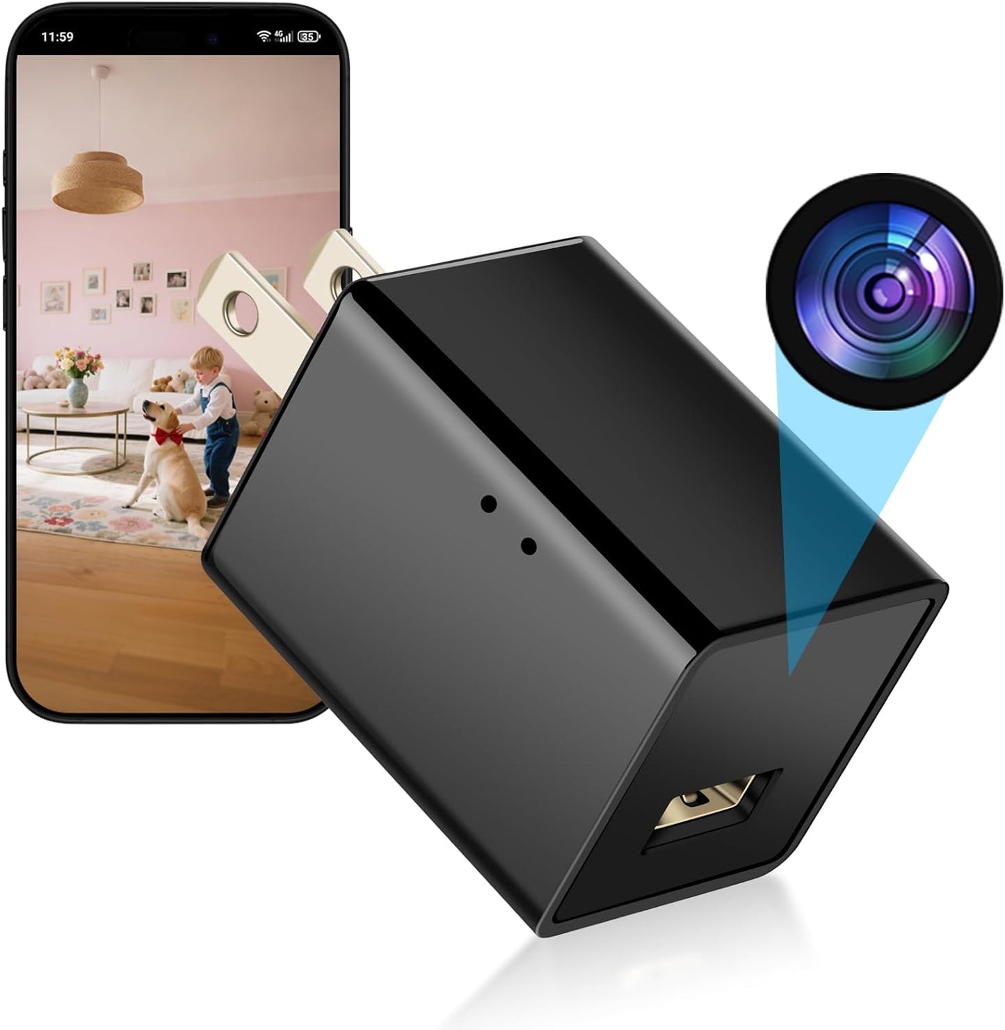 Small Nanny Cam Mini Hidden Camera for Home Security Use
