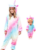 FZOSM Cute Girls Unicorn Halloween Costume Onesie - 2 Pack Cozy
