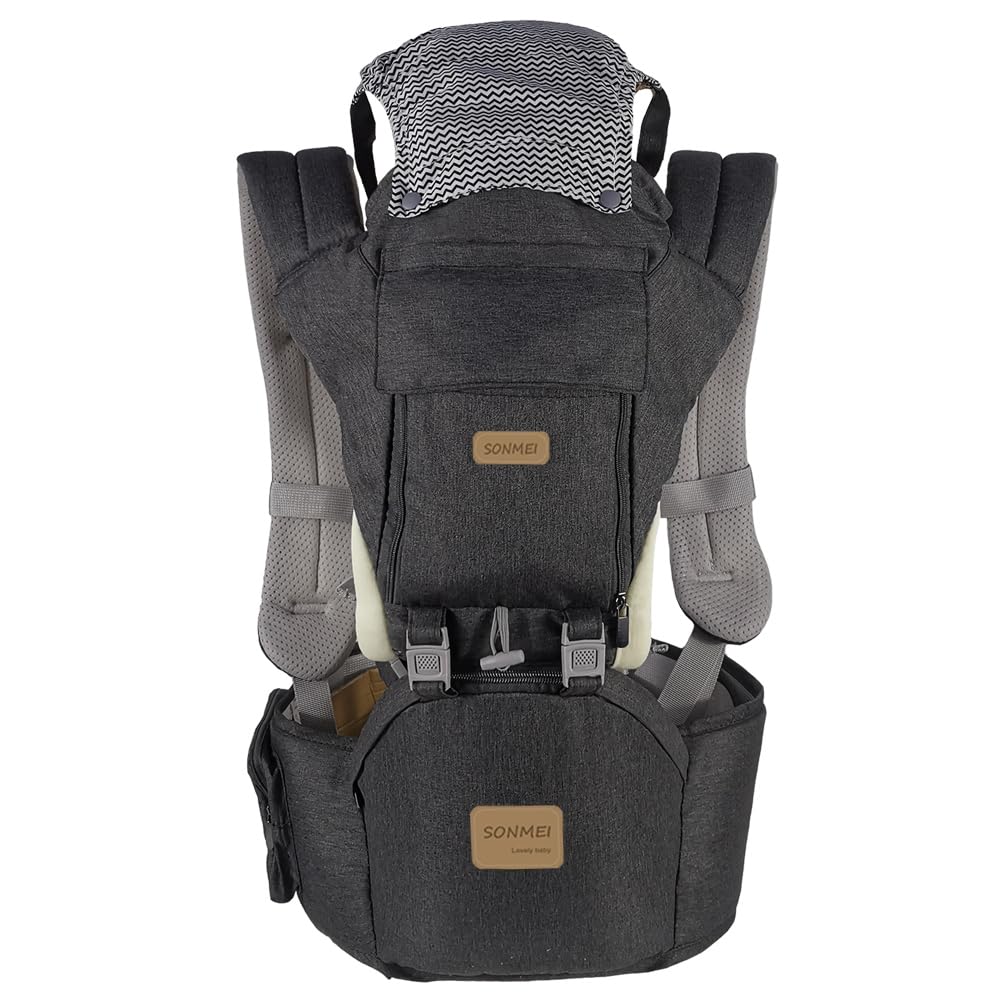 SONMEI Ergonomic Baby Carrier - 360 Positions, All Seasons Comfort