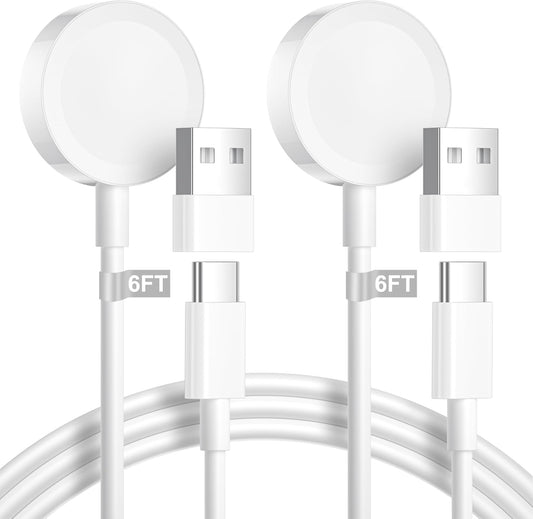 Fast Charge 2-Pack Apple Watch USB C Cable