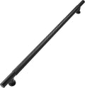 18in Solid Knurled Appliance Pulls Matte Black Cabinet Pulls - Durable