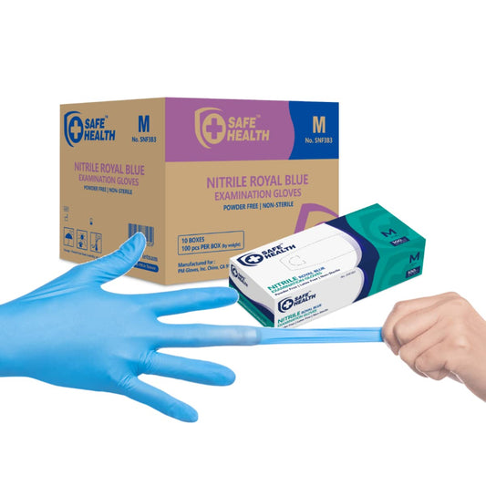 1000 Medium Blue Nitrile Gloves, Latex-Free, Textured