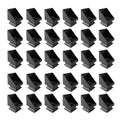 Stair Spindle Shoes for Indoor Balusters Satin Black - Conceals Holes