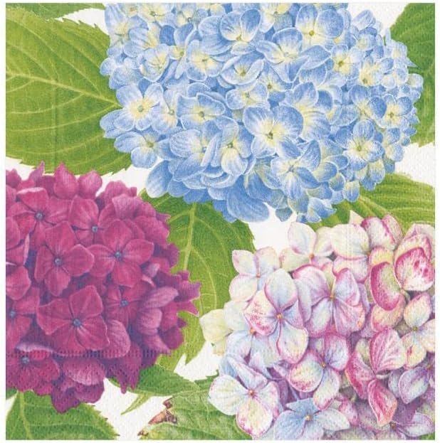 Vibrant Hydrangea Cocktail Napkin Set