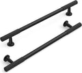 7.5 in Kitchen Cabinet Handles Matte Black 10 Pack - Solid Zinc Pulls