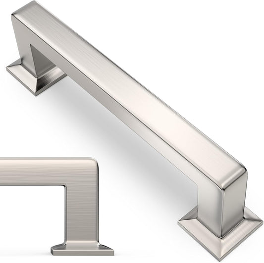10 Pack 3-3/4 Inch Kitchen Cabinet Handles in Brushed Nickel