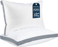Gusseted Bed Pillows Set of 2 for Queen Size Sleepers
