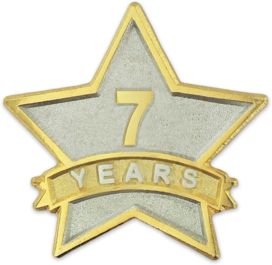 PinMart Year Service Award STAR Lapel Pin for Employee Recognition