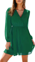 CUPSHE Womens Mini Dress V Neck Chiffon - Flowy Spring Fit