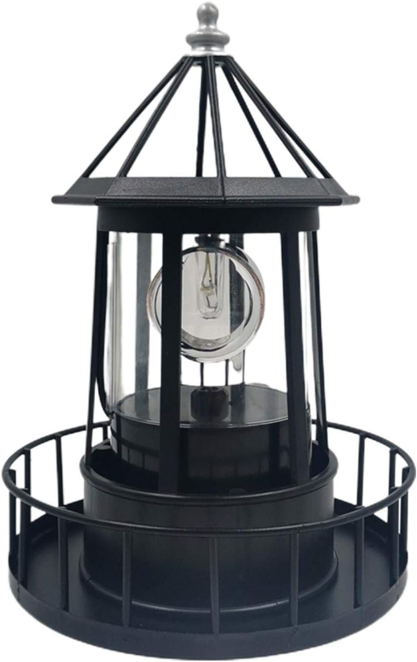 Rotating Solar Lighthouse Light ~ Auto Illuminate and Rotate!