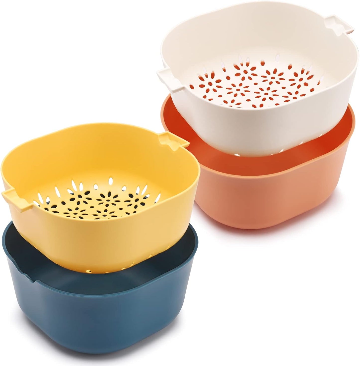 MASJENBU Kitchen Colander Set - Efficient Washing & Straining