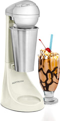 Nostalgia Milkshake Maker: 2 Speeds, Stainless Steel Cup, Cream