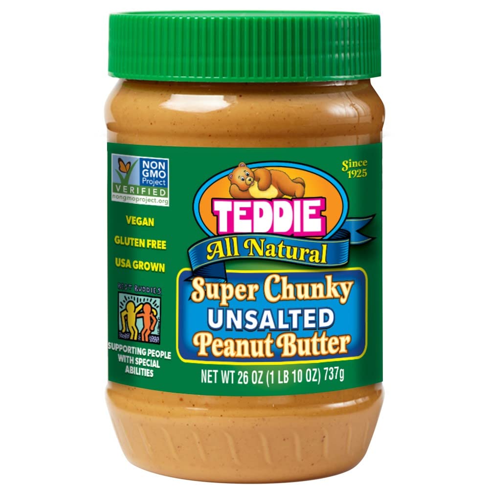 Teddie All Natural Chunky Peanut Butter - Gluten Free & Vegan