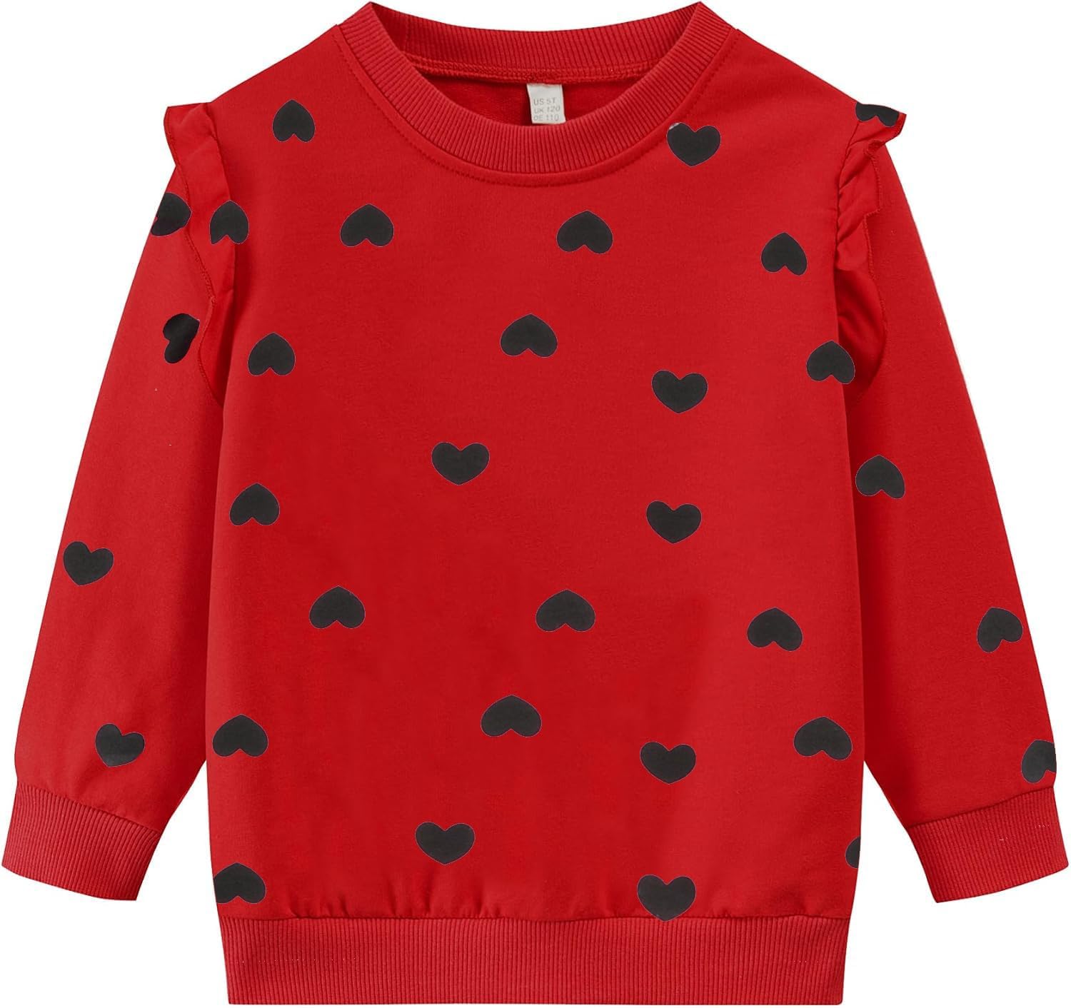 Valentine Heart Print Girls Sweatshirt - Love Must-Have!