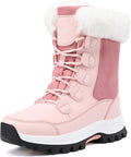 Womens Winter Snow Boots Waterproof Lace Up Mid Calf - Warm