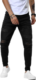 Slim Fit Mens Stretch Skinny Denim Jeans - Tapered Comfort