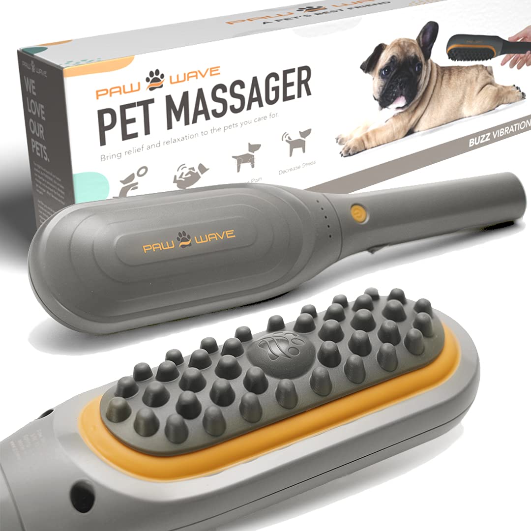 Buzz Therapeutic Brush Vibration Pet Massager for Dogs and Cats