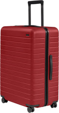 29 in Checked Spinner Suitcase - Tango Red Hardside Luggage