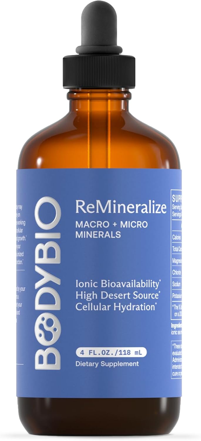 BodyBio ReMineralize Ionic Trace Minerals for Hydration and Detox
