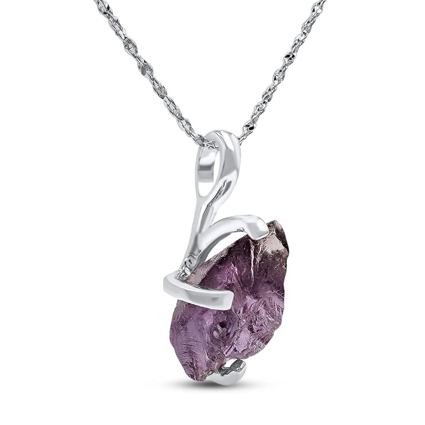 Natural Raw Alexandrite Gemstone Pendant Necklace for Her
